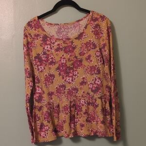 Floral Long Sleeve Women's Top